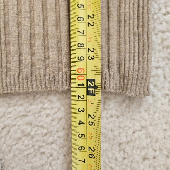 New!  WHBM Tan Ribbed Turtleneck Sweater - Picture 5 of 5